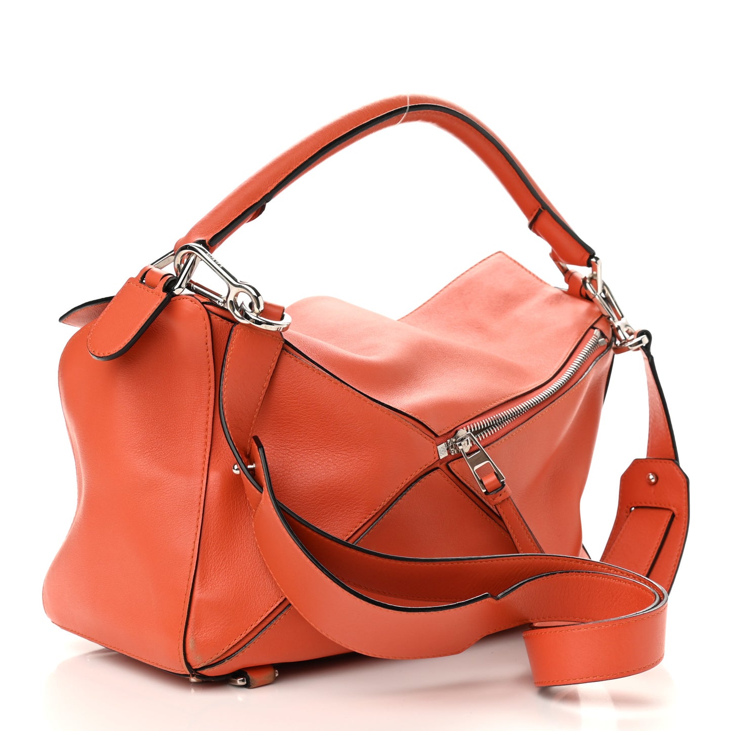 Calfskin Medium Puzzle Bag Coral