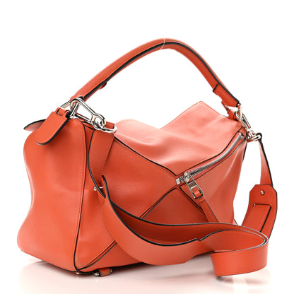 Loewe Calfskin Medium Puzzle Bag Coral 3 of 10