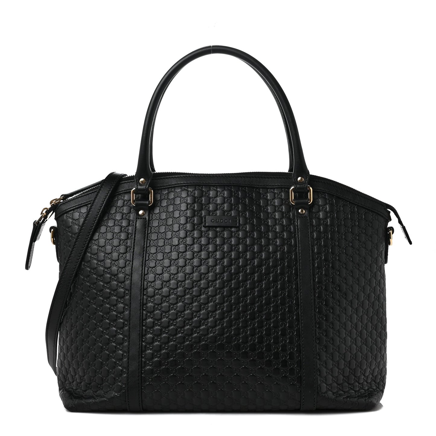 Soft Microguccissima Dome Satchel Black