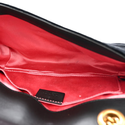 Gucci Velvet Matelasse Mini GG Marmont Shoulder Bag Black 5 of 16
