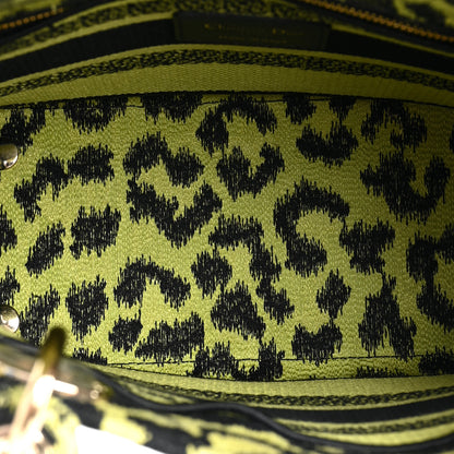 Christian Dior Canvas Mizza Embroidered Medium Lady D-Lite Lime Pop 5 of 8