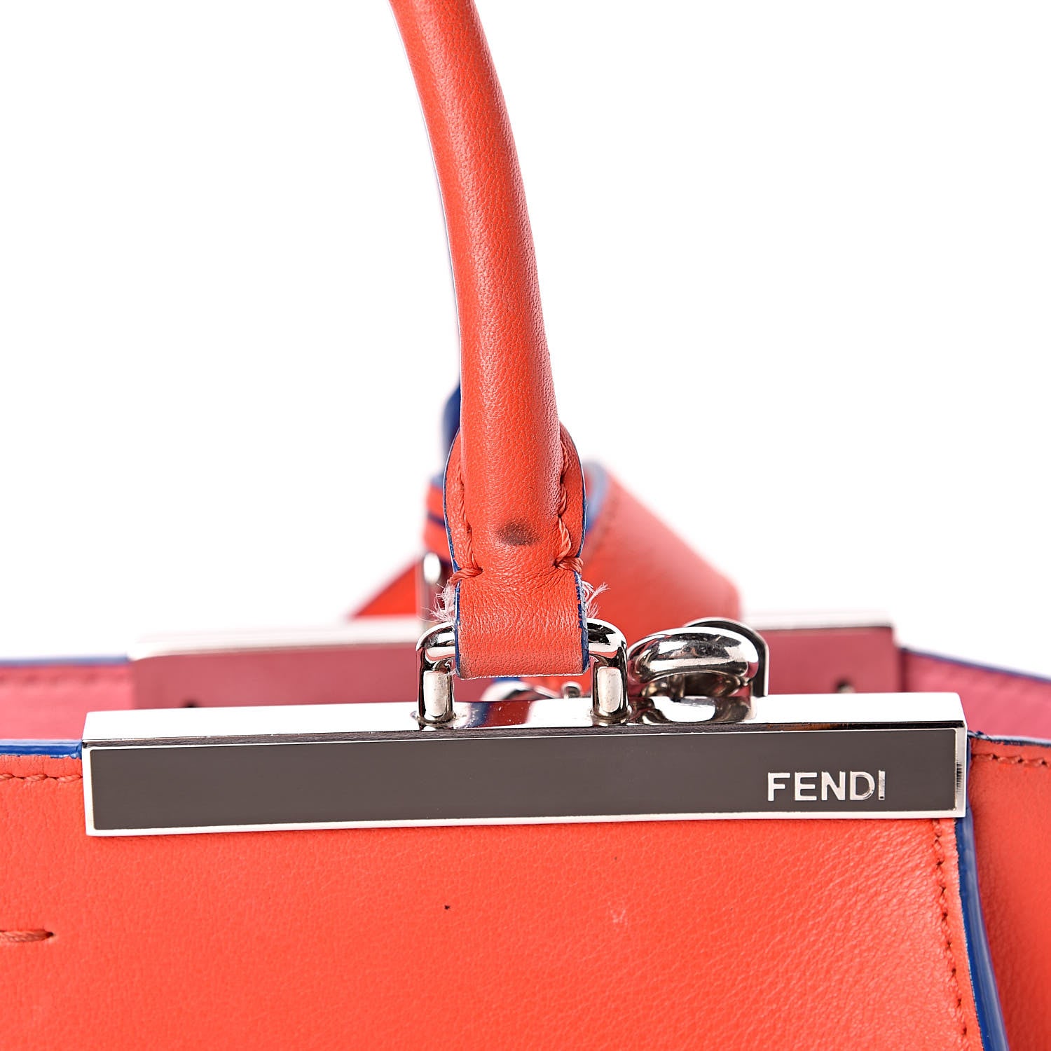 Fendi Vitello Dolce Shiny Nappa Petite 3Jours Tote Papavero 24 of 26