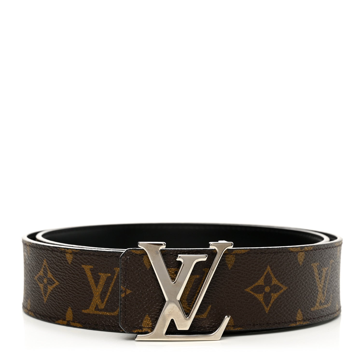 Louis Vuitton Calfskin Monogram 40mm LV Initiales Reversible Belt 90 36 Black 1 of 7
