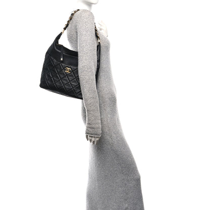 Chanel Calfskin Quilted Close To Me Hobo Black 2 of 11