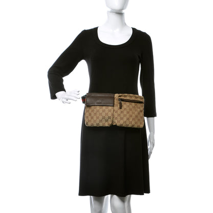 Gucci Monogram Web Belt Bag Dark Brown 2 of 12