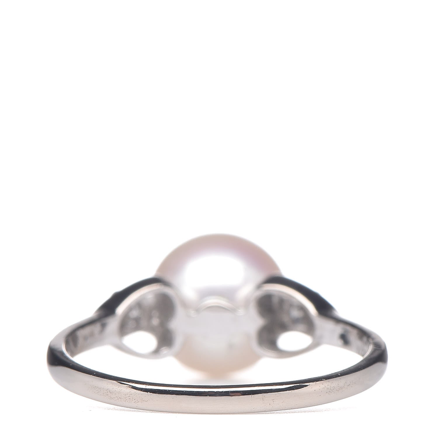 Mikimoto 14K White Gold Diamond Akoya Pearl 8-8.5mm Ring 53 6.25 4 of 5
