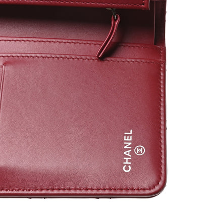 Chanel Patent Calfskin Quilted Yen Wallet Red 6 of 9