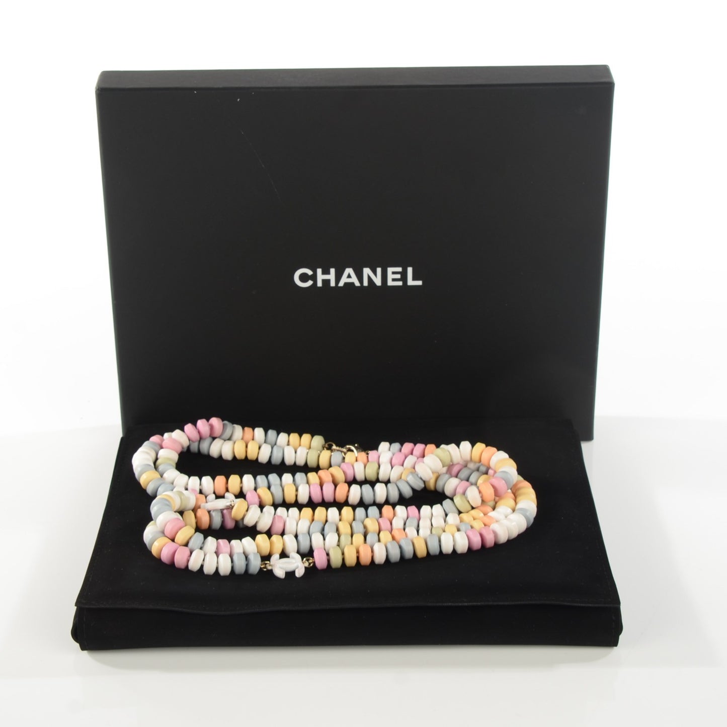 Candy CC Double Strand Necklace Multicolor