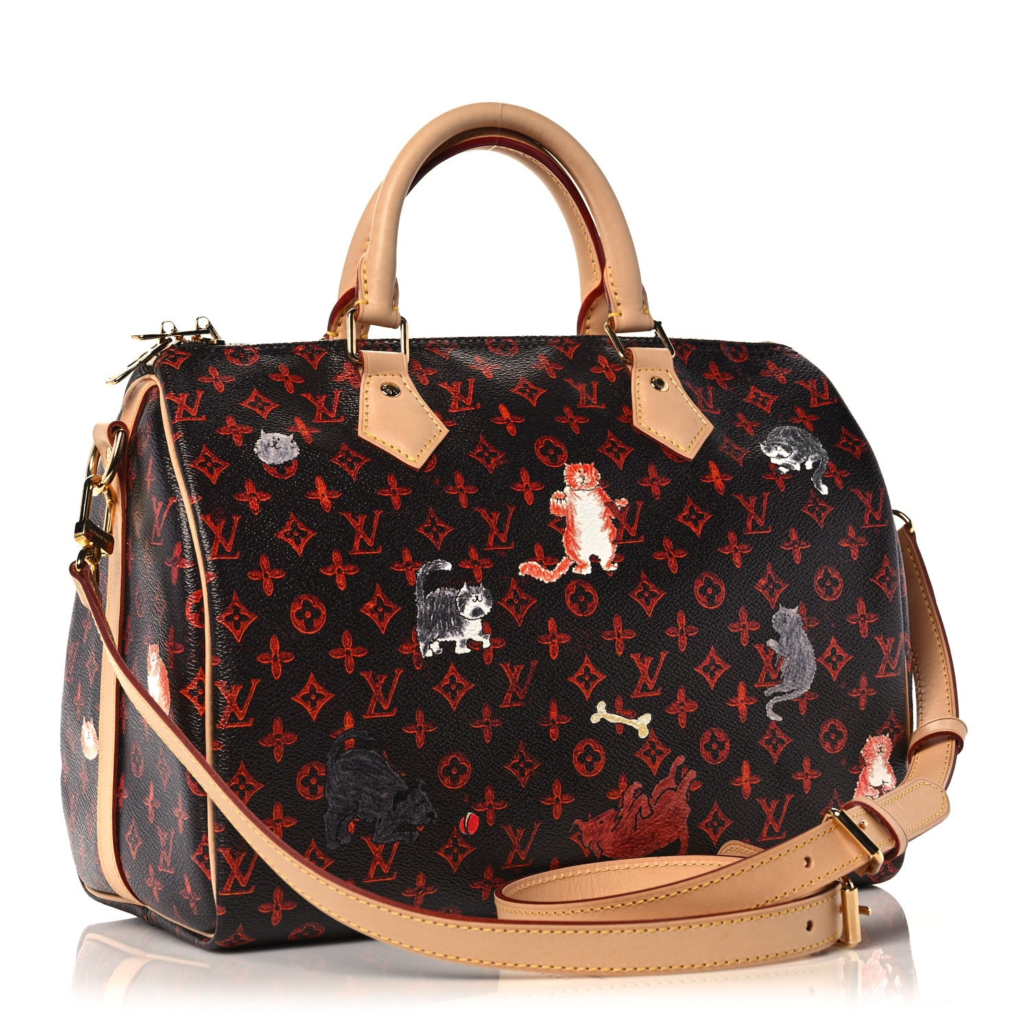 Louis Vuitton Catogram Speedy Bandouliere 30 Marron 3 of 14