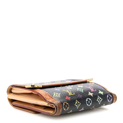 Louis Vuitton Monogram Multicolor Porte-Monnaie Billets Wallet Black 4 of 10