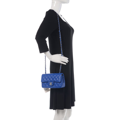 Chanel Lambskin Quilted Mini Rectangular Flap Royal Blue 2 of 10