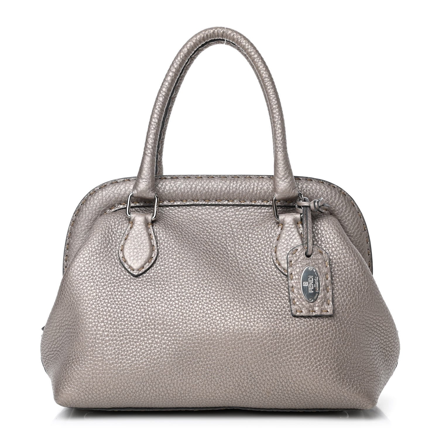 Fendi Cuoio Romano Selleria Adele 1328 Bag Peltro 1 of 4