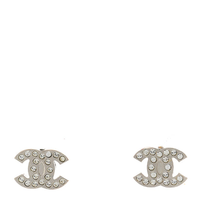 Chanel Crystal Mini CC Earrings Silver 1 of 4