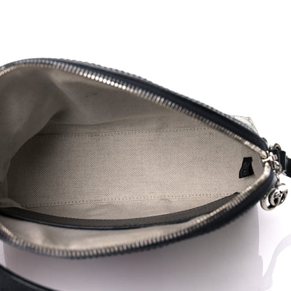 Gucci GG Supreme Monogram Textured Dollar Calfskin Web Small Ophidia Dome Shoulder Bag Beige Blue 4 of 9