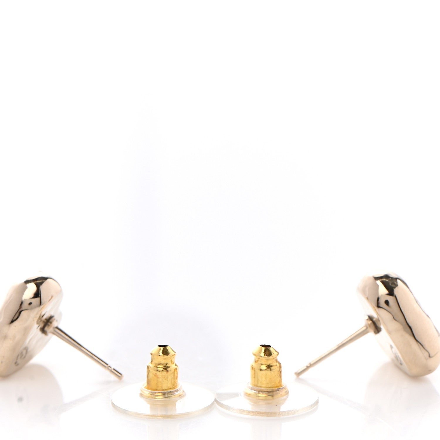 Chanel CC Heart Earrings Gold 3 of 4