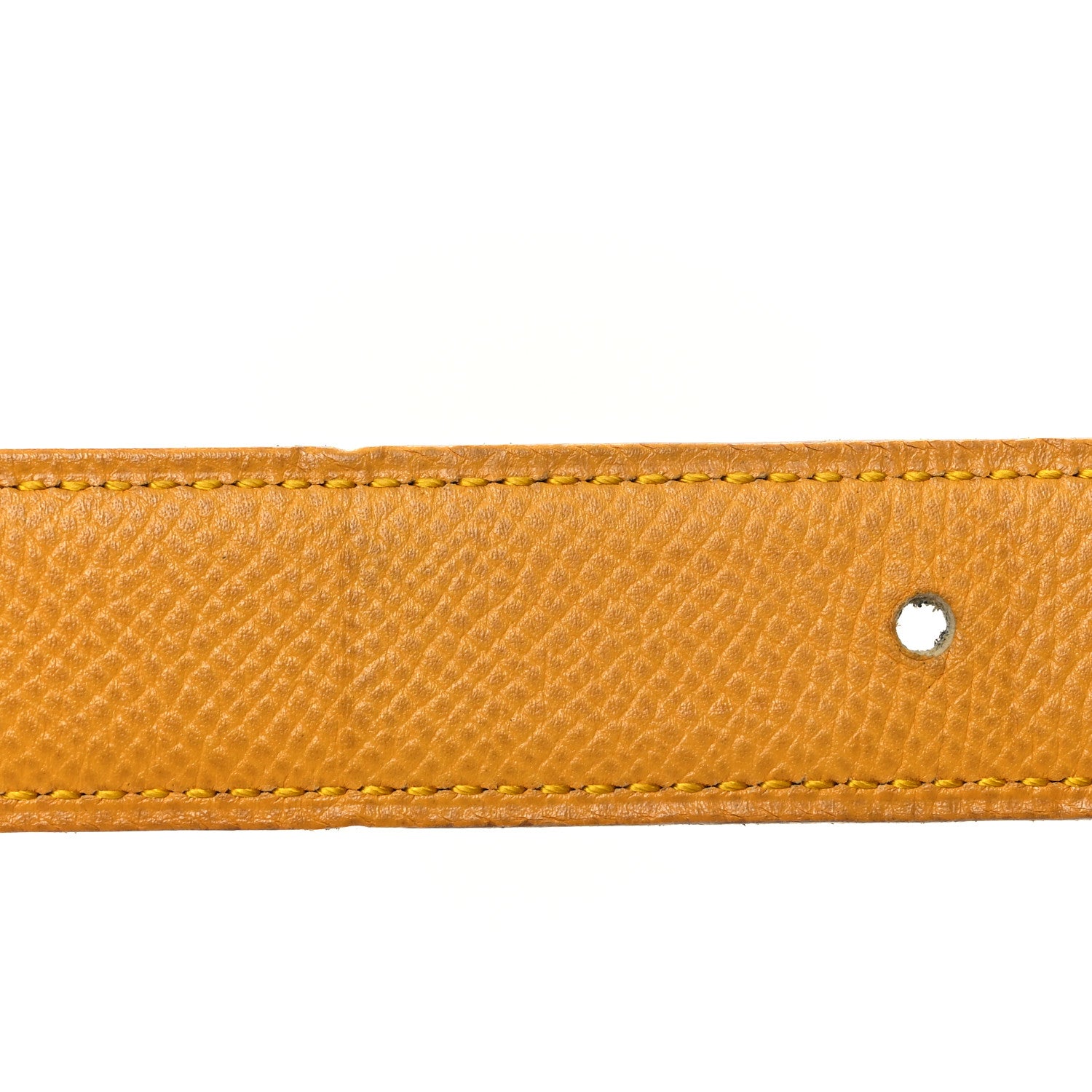 Hermes Courchevel 24mm Mini Constance H Belt 65 Jaune Bleu Marine 5 of 6