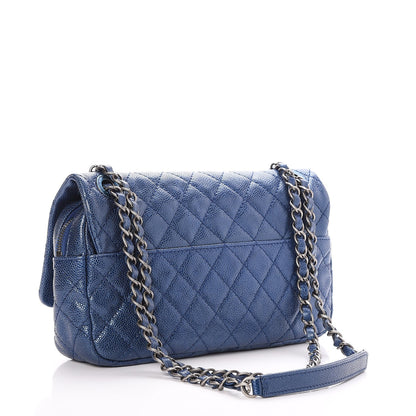 Chanel Iridescent Caviar Quilted Small Chic Flap Dark Blue 3 of 7