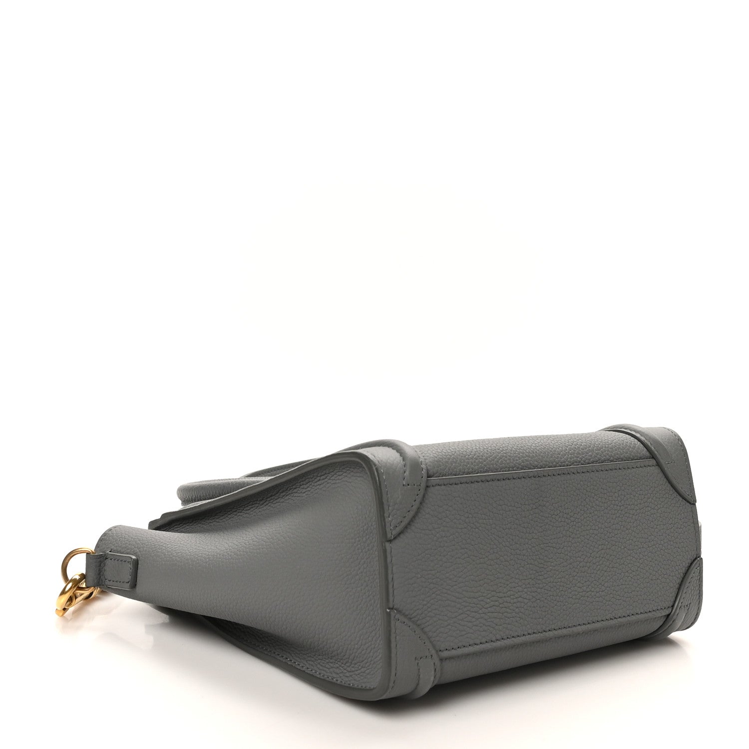 Celine Drummed Calfskin Nano Luggage Kohl 4 of 9