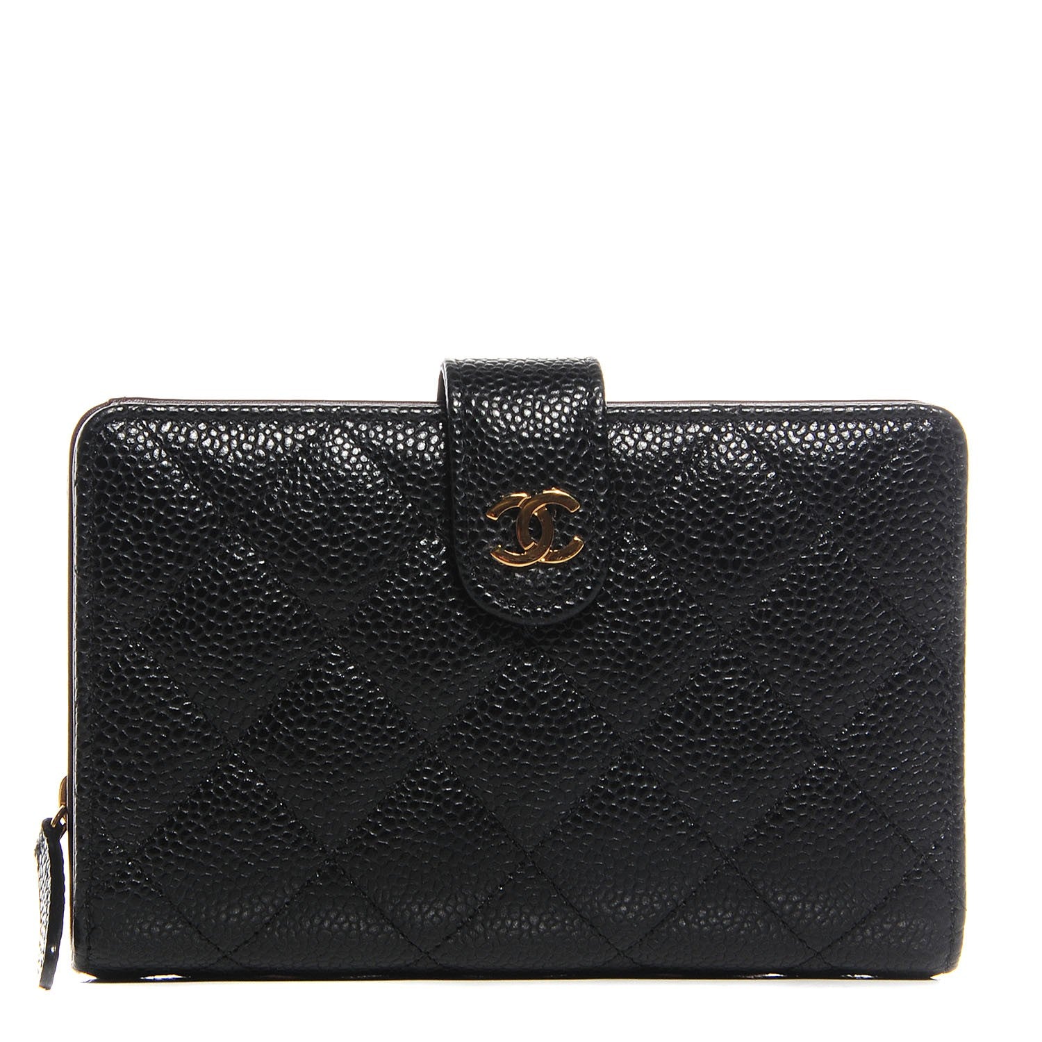 Chanel Caviar Quilted Zipped Pocket Wallet Black 1 of 9