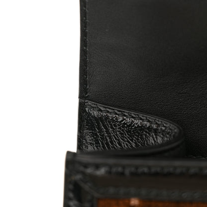 Gucci Velvet GG Monogram Web Small Sylvie Shoulder Bag Brown Black Oro Vecchio 11 of 11