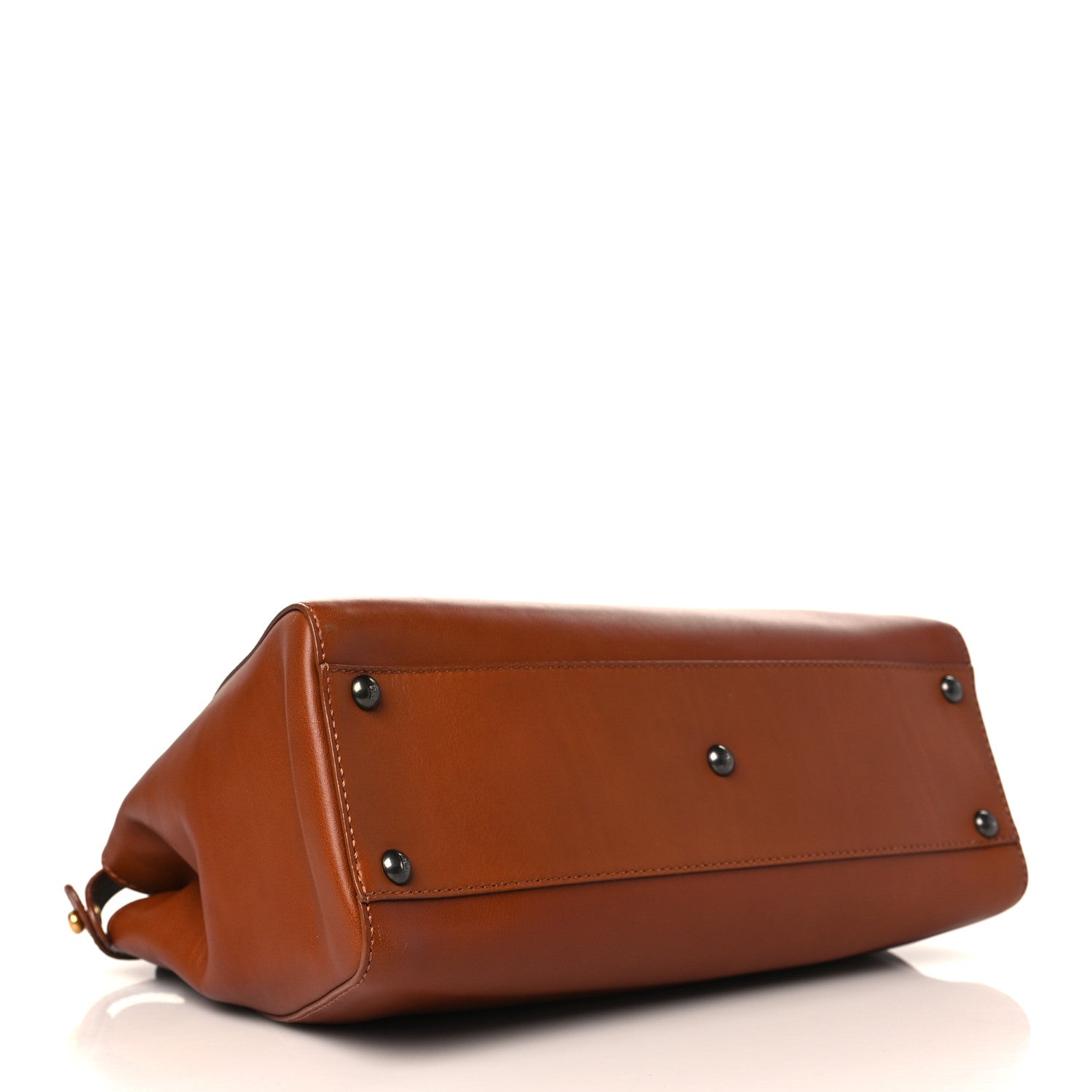 Fendi Vitello Suede Medium Peekaboo Iconic Satchel Cuoio Rame Moro 4 of 12