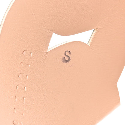 Hermes Metallic Nappa Chevre Velours Womens Grace Sandals 39 Gris Argente Beige 8 of 10