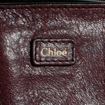 Chloe Glazed Leather Ethel Satchel Dark Purple 6 of 11