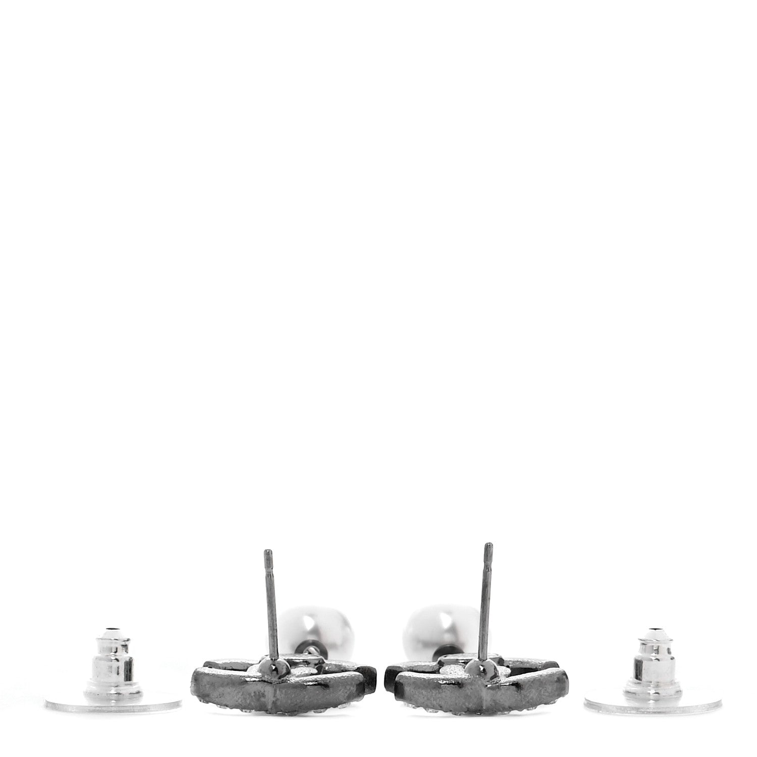 Chanel Crystal Pearl CC Drop Earrings 3 of 5