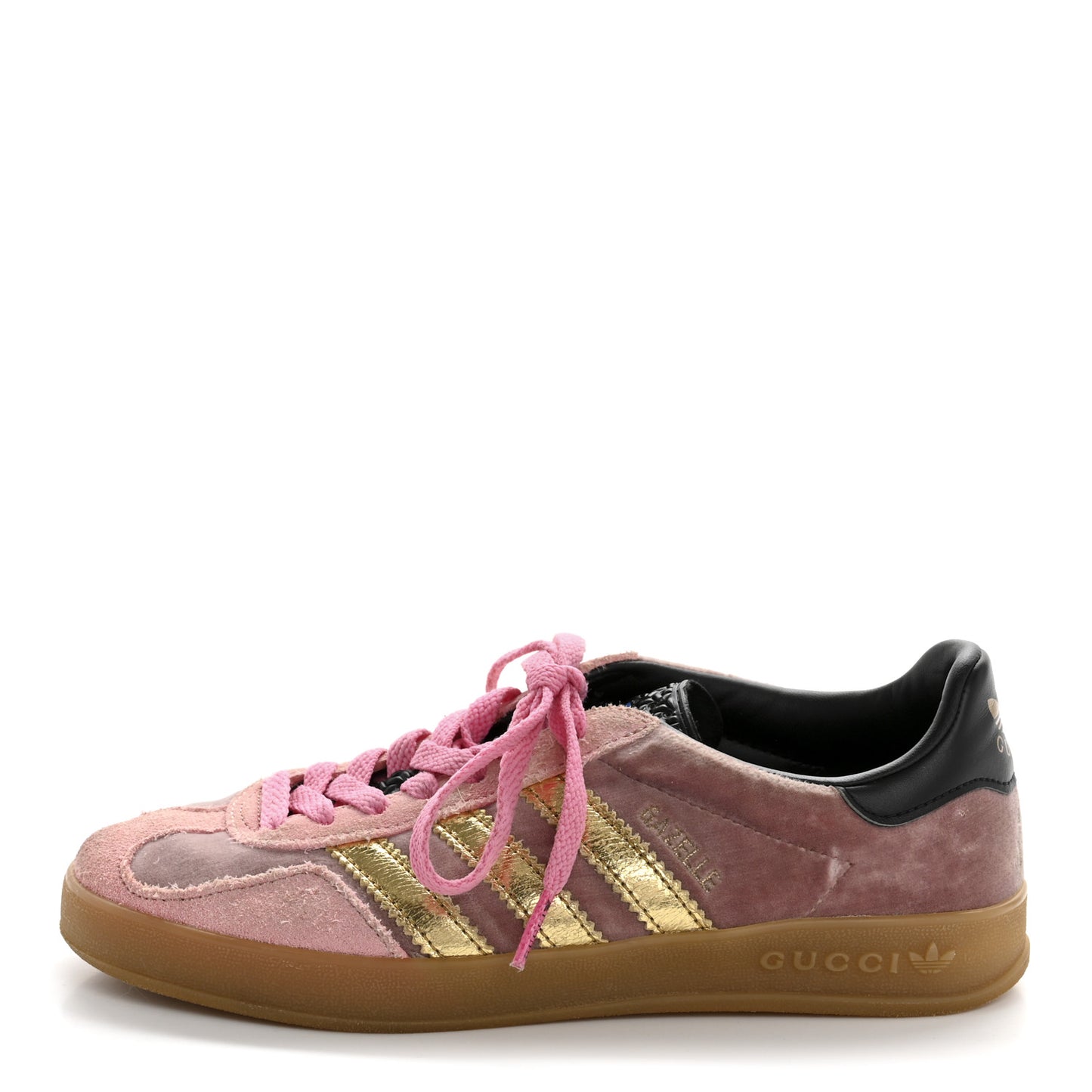 X ADIDAS Softy Velvet Suede Madeira Demetra Womens Gazelle Sneakers 4.5 Pink Gold
