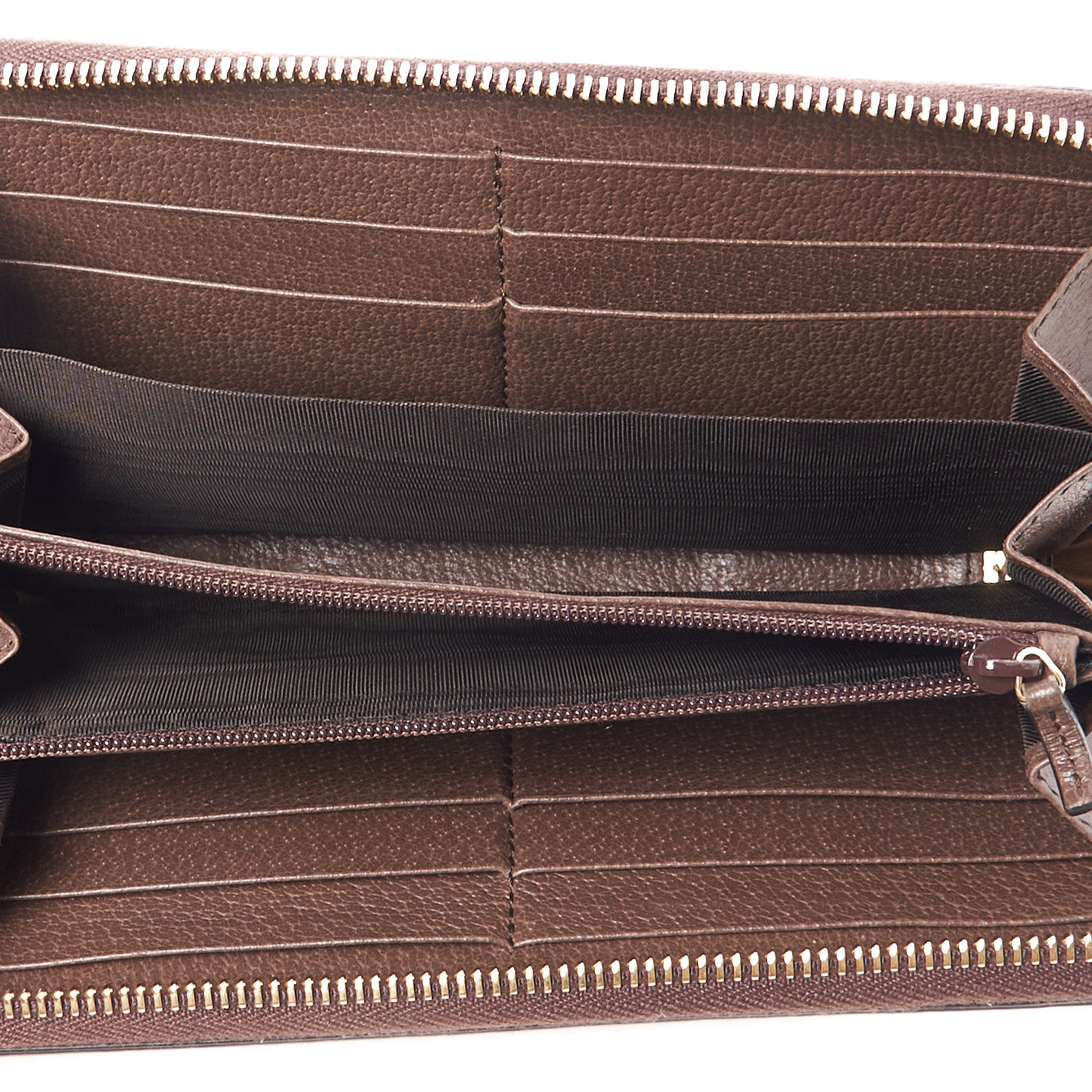 Gucci GG Supreme Monogram Web Ophidia Zip Around Wallet Brown 8 of 10
