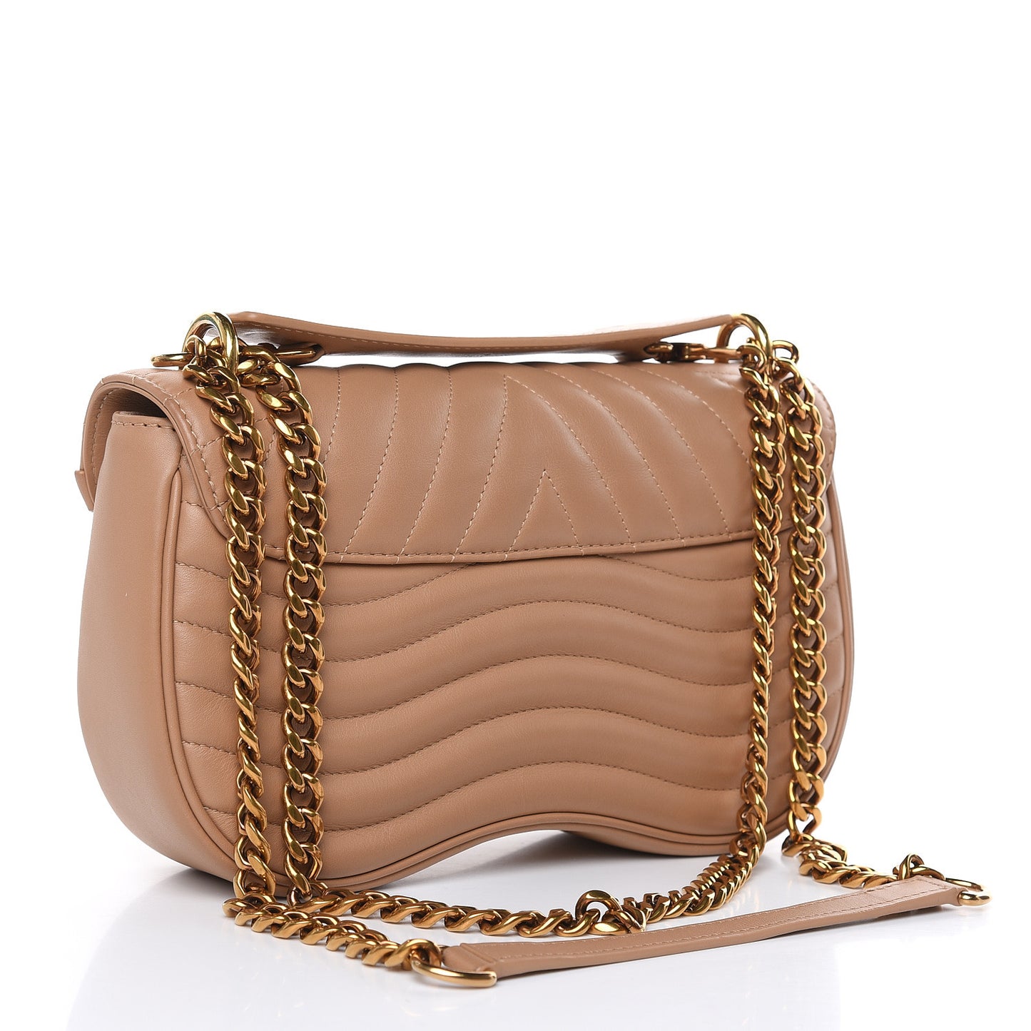 Calfskin New Wave Chain MM Noisette