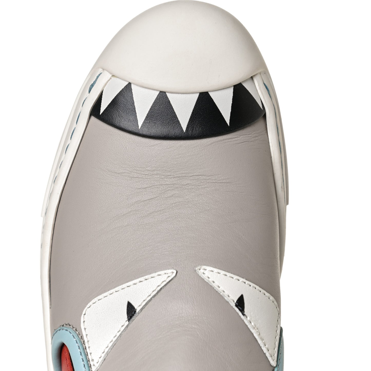 Vitello Elite Monster Bug Slip On Sneakers 35 Grigio Polvere Bloody Mary Pale Turquoise