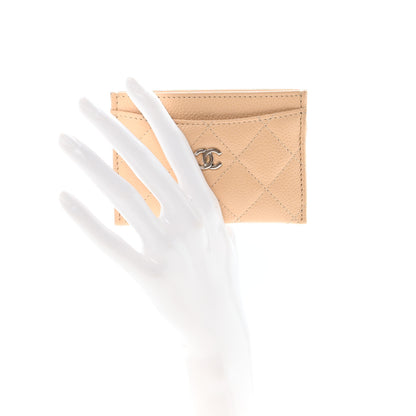 Chanel Caviar Quilted Card Holder Beige 2 of 9