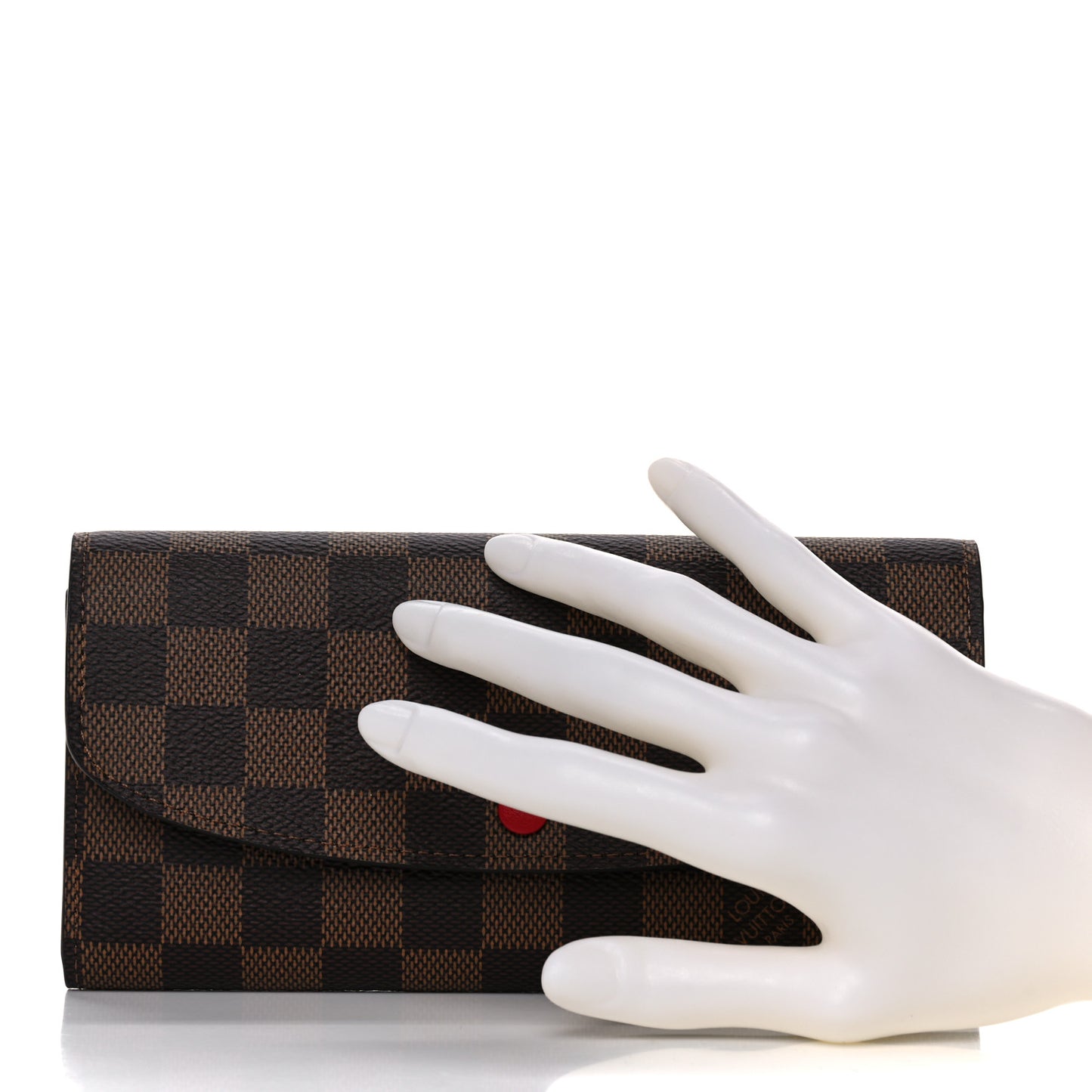 Damier Ebene Emilie Wallet Red