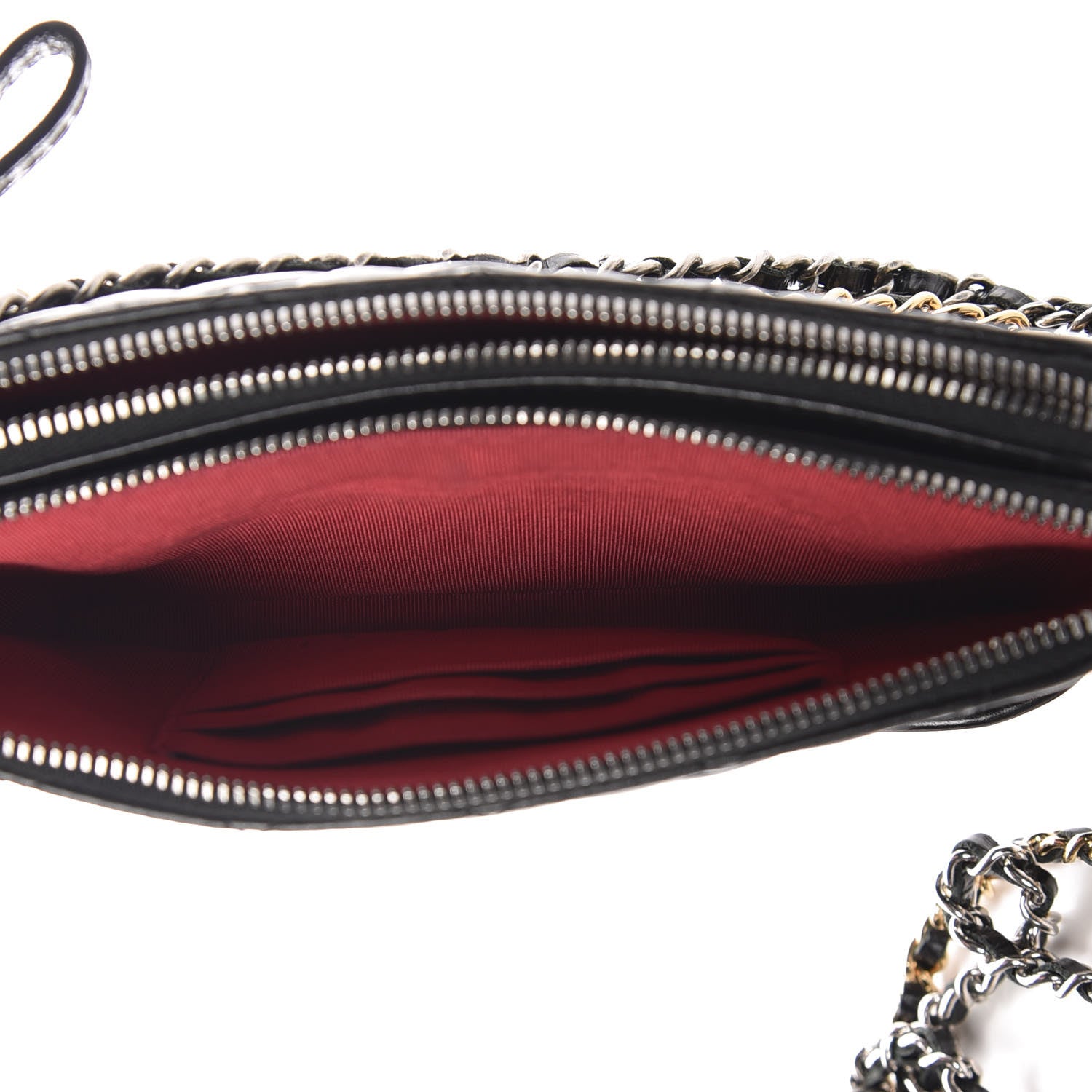 Chanel Aged Calfskin Quilted Small Gabrielle Clutch With Chain Black 6 of 14