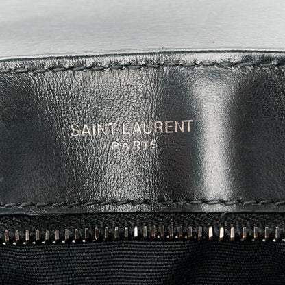 Saint Laurent Calfskin Y Quilted Monogram Monochrome Toy Loulou Crossbody Bag Black 6 of 11