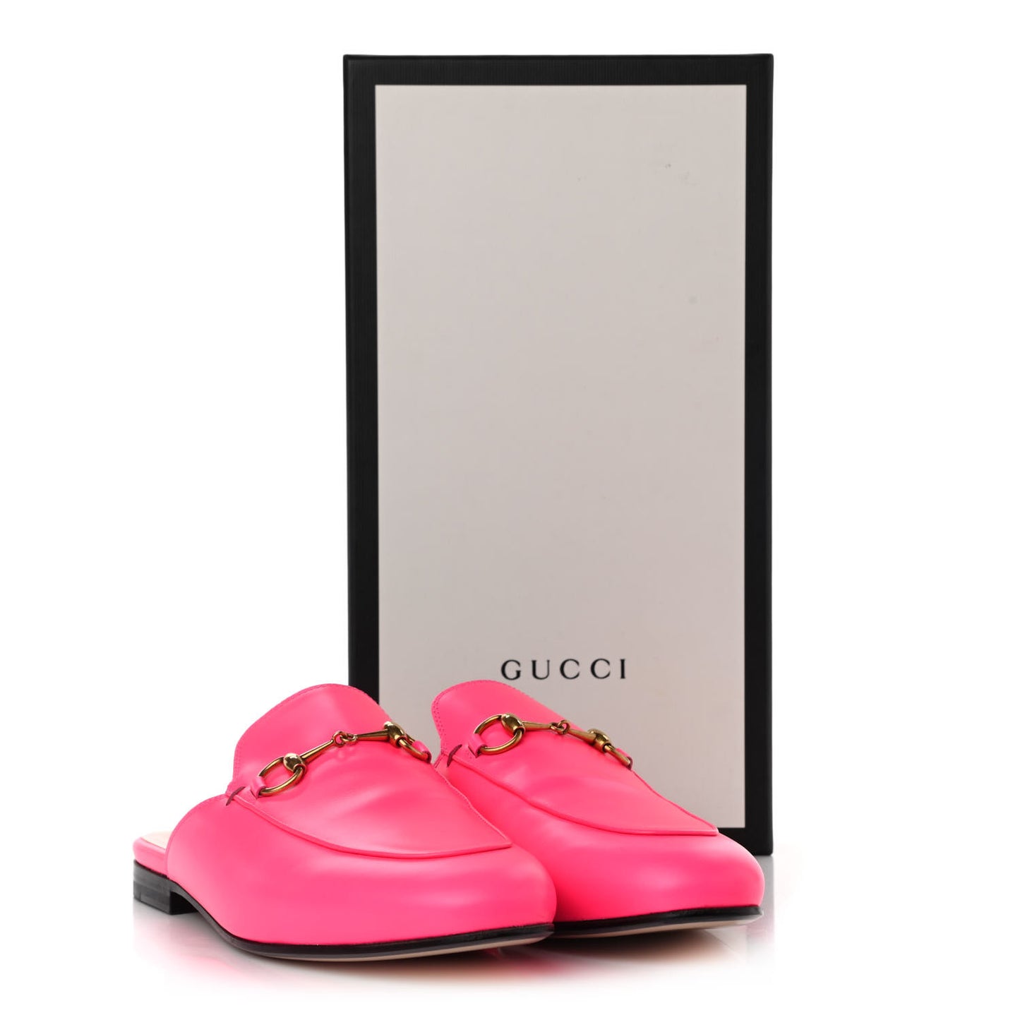 Calfskin Womens Princetown Slippers 38 Fuxia Fluo