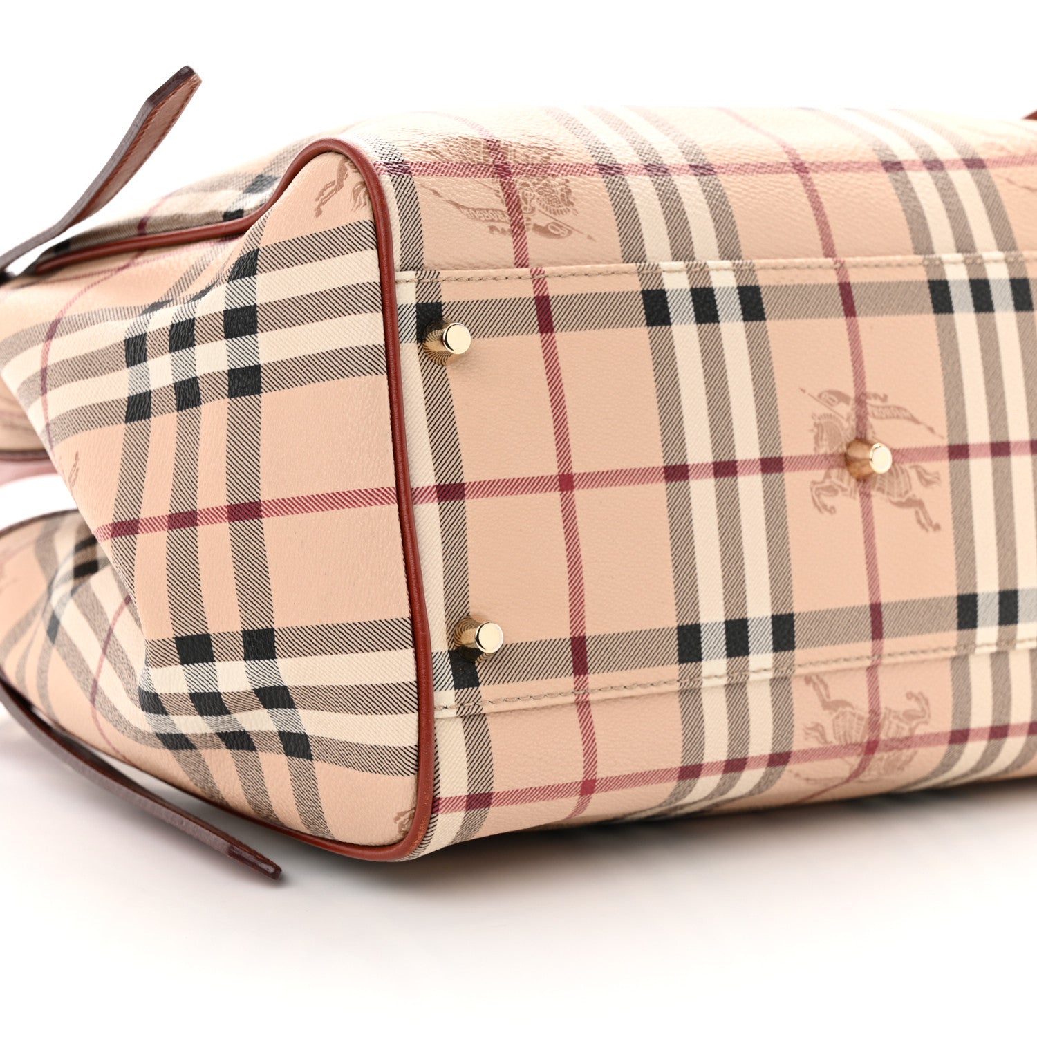 Burberry Haymarket Check Small Canterbury Tote Military Red 9 of 10