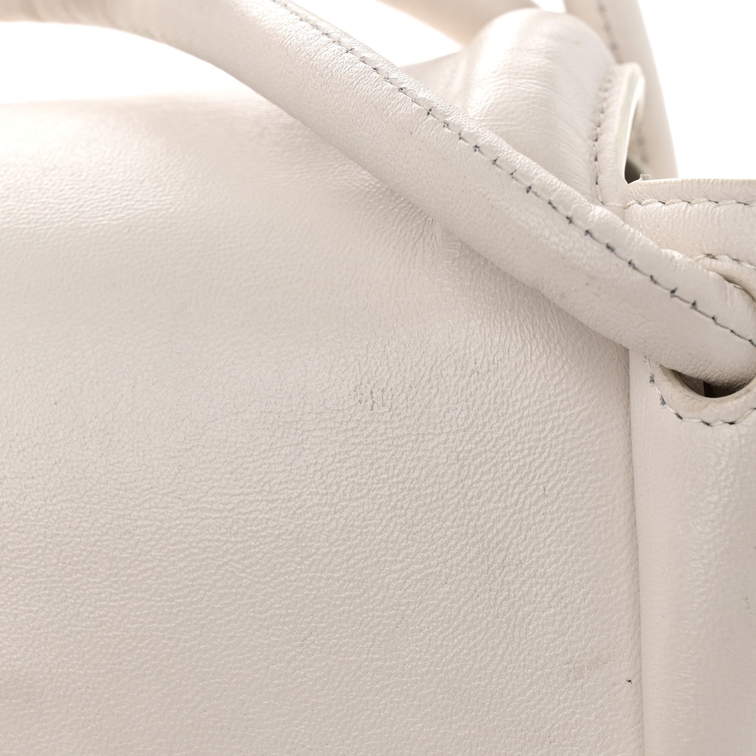 Bottega Veneta Lambskin Small Beak Triangle Flap Shoulder Bag Chalk 16 of 21