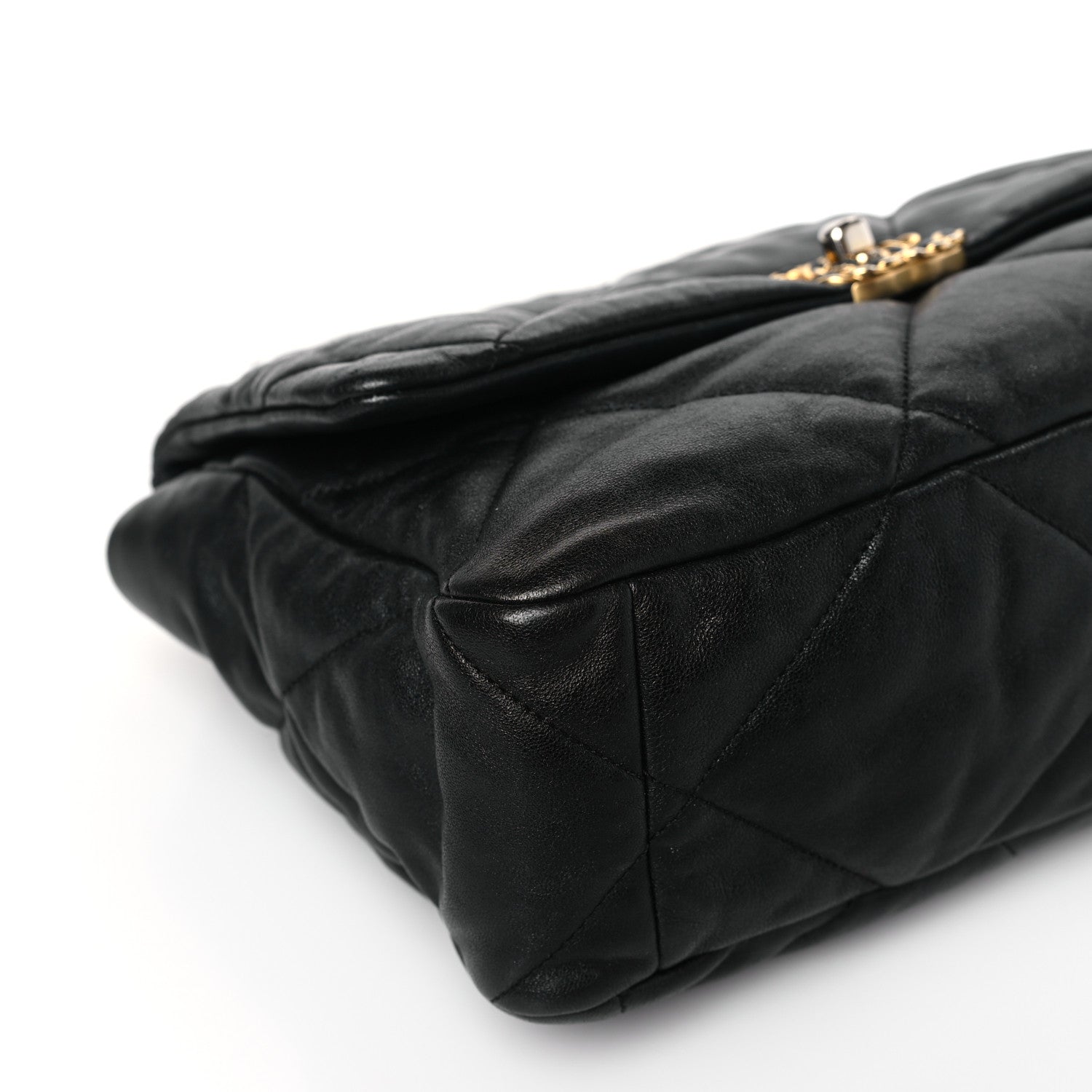 Chanel Goatskin Quilted Large Chanel 19 Flap Black 8 of 11