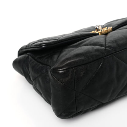Chanel Goatskin Quilted Large Chanel 19 Flap Black 8 of 11