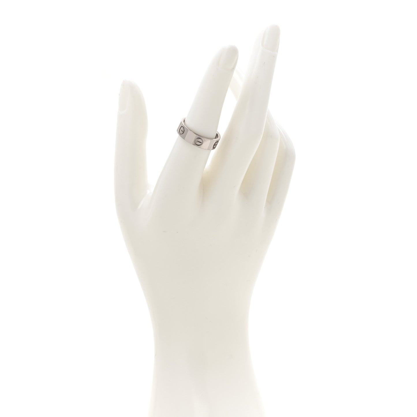 18K White Gold 5.5mm LOVE Ring 54 7