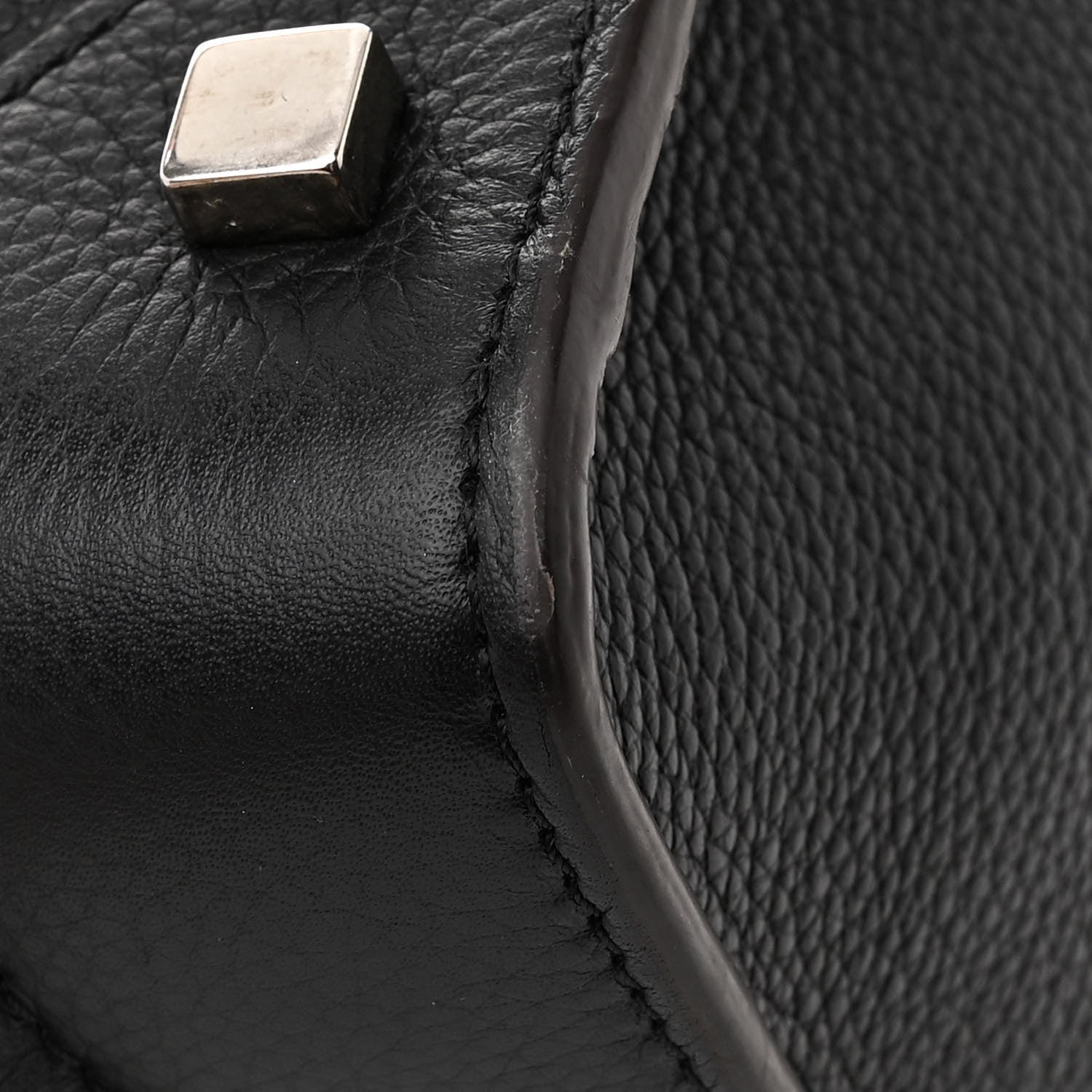 Celine Drummed Calfskin Mini Luggage Black 11 of 13