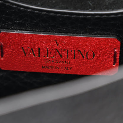 Valentino Garavani Pebbled Calfskin Mini Rockstud Crossbody Bag Black 6 of 9