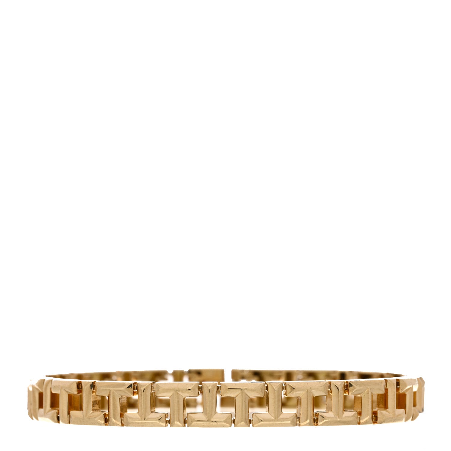 Tiffany 18K Yellow Gold Narrow T True Bracelet 1 of 3