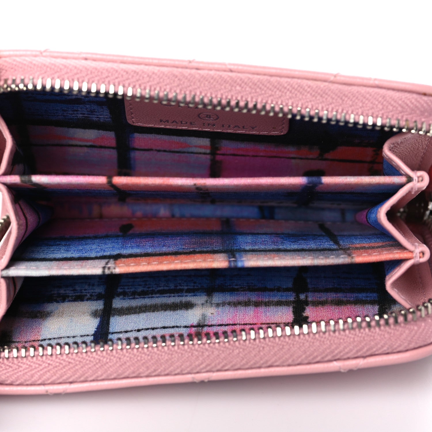 Chanel Lambskin Double Stitch Zip Coin Purse Pink 5 of 9