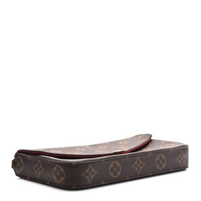 Louis Vuitton Monogram Pochette Felicie Chain Wallet Fuchsia 5 of 11