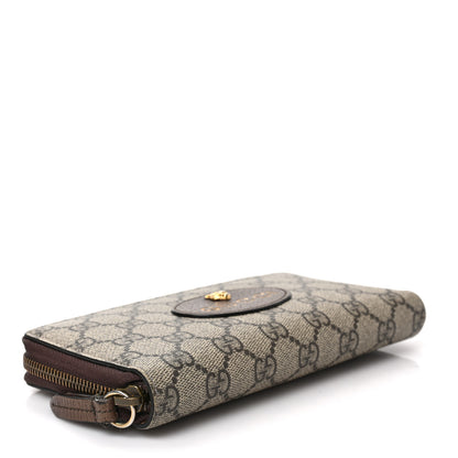 Gucci GG Supreme Monogram Neo Vintage Zip Around Wallet Beige Crop New Acero 4 of 7