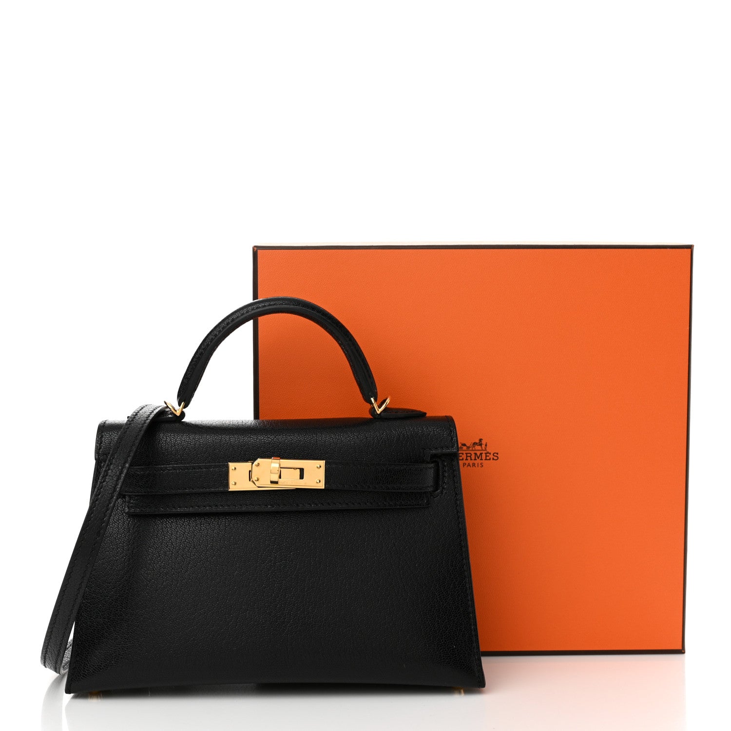 Hermes Chevre Chamkila Mini Kelly Sellier 20 Black 12 of 12