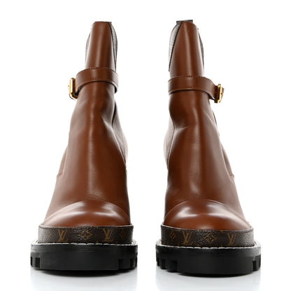 Louis Vuitton Calfskin Monogram Star Trail Ankle Boots 40 Cognac 2 of 10